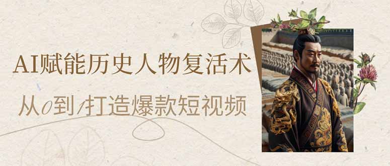 （14311期）AI赋能历史人物复活术：从0到1打造爆款短视频-乐创同聚