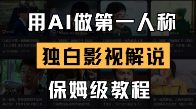 用AI做第一人称独白影视解说，手把手教学，保姆级教程-乐创同聚