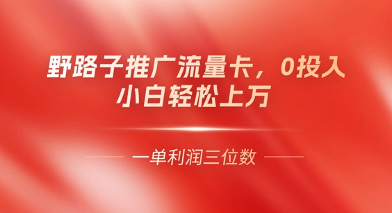 0门槛推广流量卡，一单收益上百，0投入，小白月入过W-乐创同聚