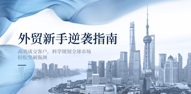 （14201期）外贸新手逆袭指南：高效成交客户，科学规划全球市场，轻松突破瓶颈-乐创同聚