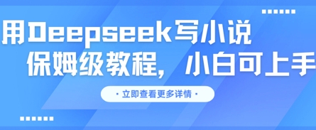 用Deepseek写小说，保姆级教程，小白可实操-乐创同聚