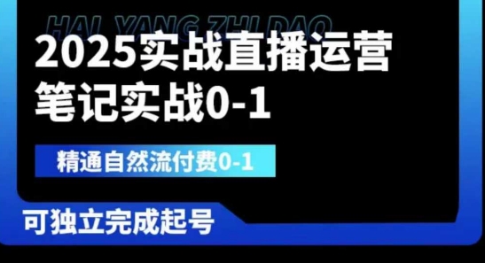 2025实战直播运营0-1，精通自然流付费0-1，可独立完成起号-乐创同聚